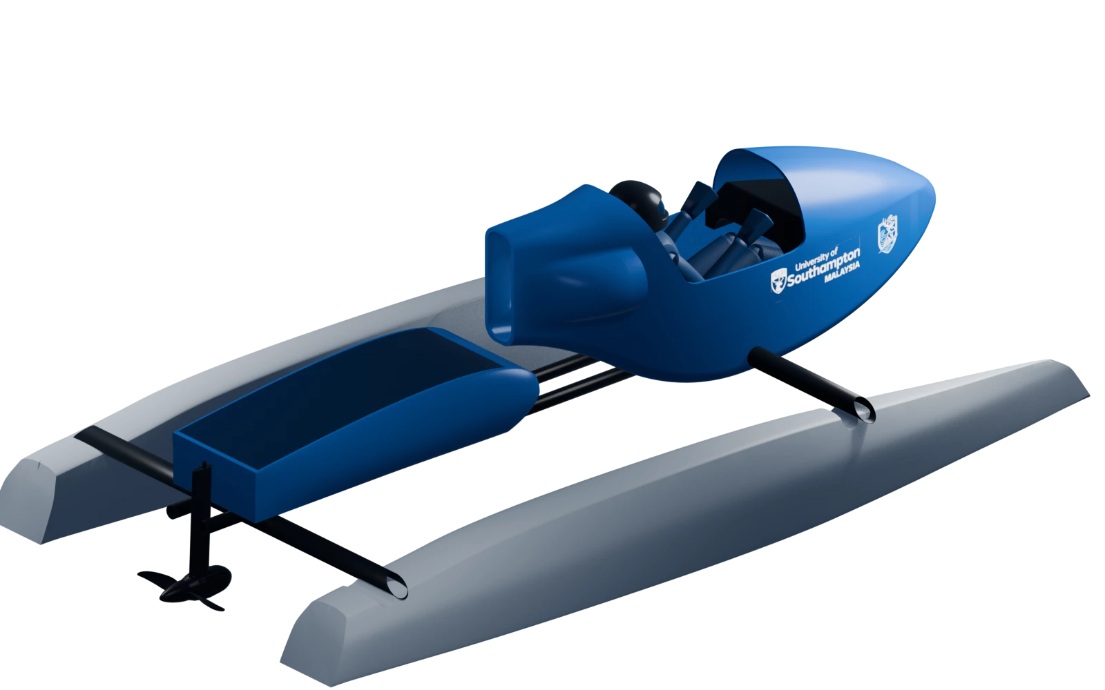 Render of the earlier ARUS I concept catamaran